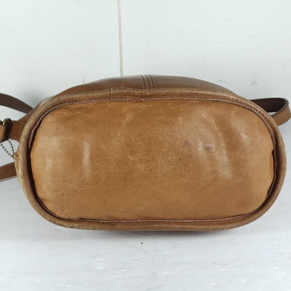 Coach Vintage Tan Leather Purse Shoulder Crossbody Bucket Bag 4807 - Picture 7 of 16